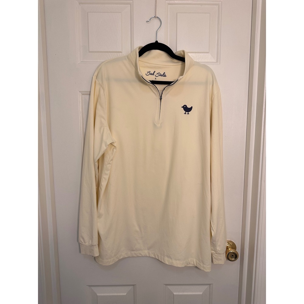 Bad Birdie Mens XL Quarter Zip Pullover Golf Shirt Long Sleeve Performance